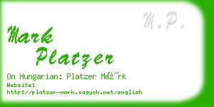 mark platzer business card
